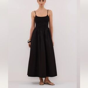 chinese dress ladies Ilio Sleeveless Linen Wrap Midi Dress in Black by Dissh main image 0
